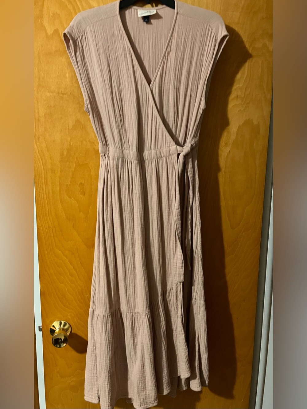 UNIVERSAL THREAD Gauze Tiered Wrap Midi Dress Size Small